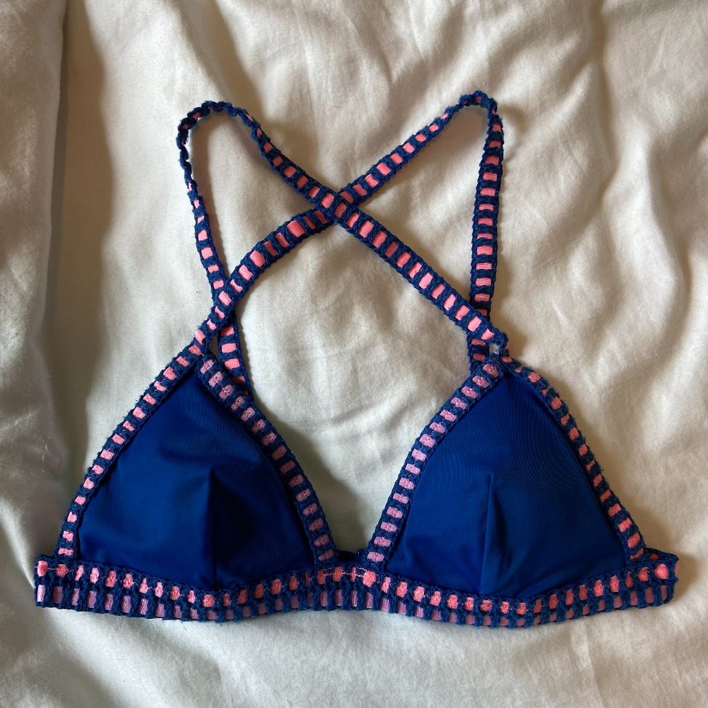 Victoria's Secret Crochet Triangle Bikini Top